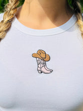 Cowgirl Boot Embroidered Tank Top