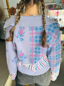 Lavender Floral Cardigan