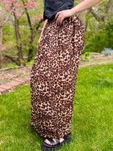 Leopard Pleated Maxi Skirt