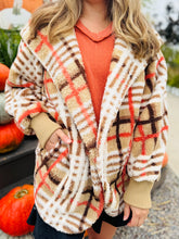 Fall Plaid Fluffy Cardigan