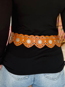 Faux Leather Heart Belt