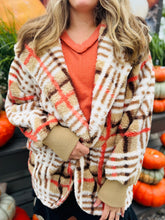 Fall Plaid Fluffy Cardigan