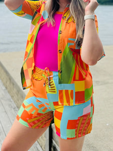Banana Print Shorts