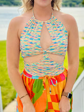 Multicolor Cut Out Top