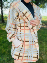Cream Plaid Fluffy