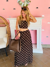 Brown Polka Dot Tube Top