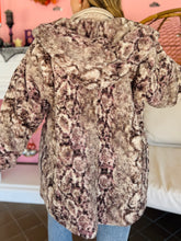 Snakeskin Fluffy Cardigan