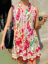 Floral Tassel Beaded Dress