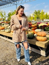 Tan Fluffy Cardigan
