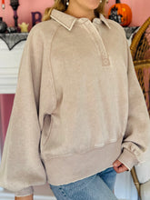 Ash Mocha Acid Wash Pullover