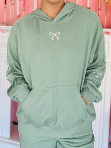 Sage Green Bow Hoodie
