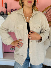 Soft Oatmeal Waffle Shacket