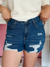Distressed Denim Shorts