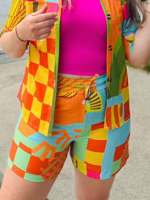 Banana Print Shorts