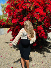 Ribbed Black Strapless Dress