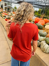 Rust Cotton Round Neck Tee