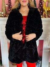 Black Faux Fur Coat
