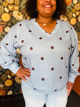 Light Blue Polka Dot Long Sleeve