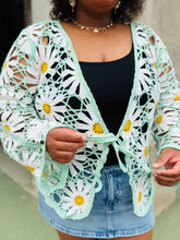 Mint Daisy Crochet Cardigan