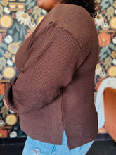Chocolate Waffle Knit Long Sleeve