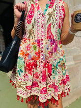 Floral Tassel Beaded Dress