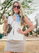 Ivory Button Knit Vest