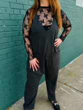 Charcoal V-Neck Jumpsuit