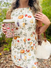Fall Pumpkin Denim Dress