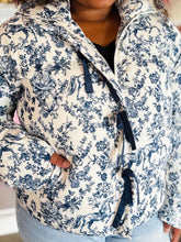 Toile Print Puffer Coat