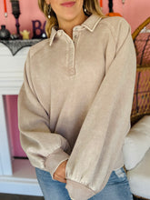 Ash Mocha Acid Wash Pullover