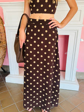 Brown Polka Dot Maxi Skirt