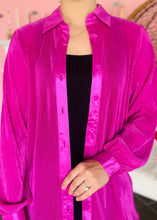 Pink Pleated Long Sleeve Top