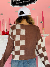 Brown Checkered Sweater