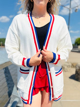 Red, White, & Blue Cardigan