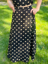 Black & Khaki Polka Dot Maxi Skirt