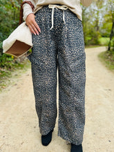 Leopard Print Barrel Jeans