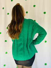 Plus Green Ruffle Cardigan