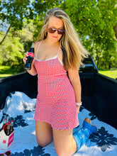 Red Gingham Layered Dress