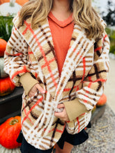 Fall Plaid Fluffy Cardigan