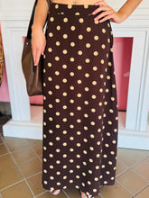Brown Polka Dot Maxi Skirt