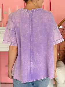 Lavender Acid Wash T-Shirt