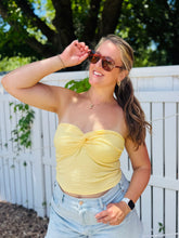 Yellow Strapless Top