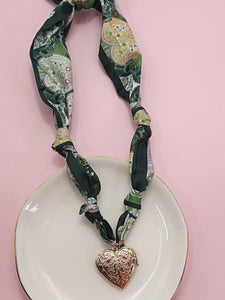 Locket Scarf Necklace