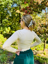 Quarter Button Ivory Long Sleeve