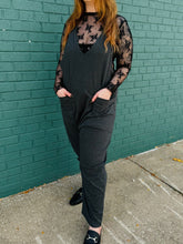 Charcoal V-Neck Jumpsuit
