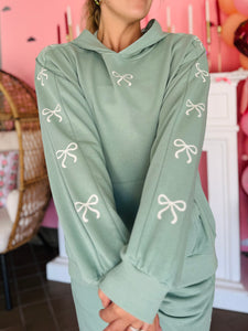 Sage Green Bow Hoodie