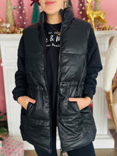 Vegan Leather Zip Up Vest