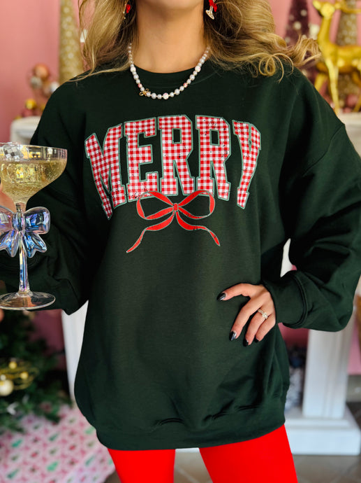 Forest Green Merry Crewneck