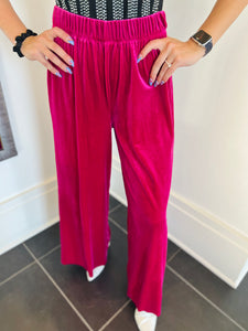 Pink Velvet Pants