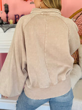 Ash Mocha Acid Wash Pullover
